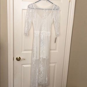 For Love And Lemons White Midi Dress